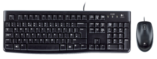 Toetsenbord Logitech MK120 Qwerty + Muis Usb Zwart