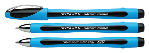 Balpen Schneider Slider Memo Extra Breed Zwart