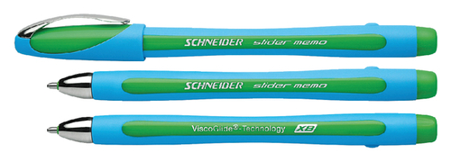Balpen Schneider Slider Memo Extra Breed Groen