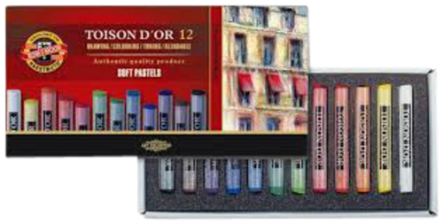 Pastelkrijt Koh-I-Noor Toison 8512 Rond 12 Stuks Assorti
