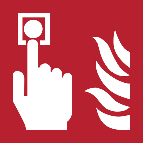 Pictogram Bordje Djois Brandmelder 200X200MM Rood