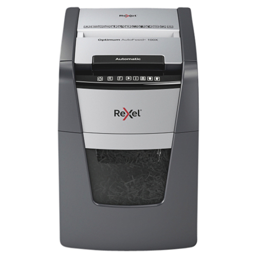 Papiervernietiger Rexel Optimum Auto+ 100X P4 Snippers 4X28MM