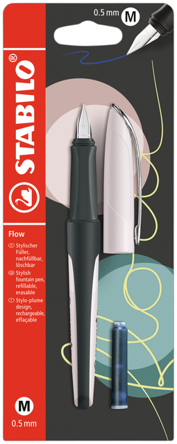 Vulpen Stabilo Flow Medium Pastel Rooskleurig Blister À 1 Stuk