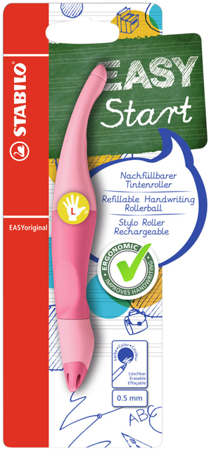 Rollerpen Stabilo Easyoriginal Links Pastel Medium Roze Blister