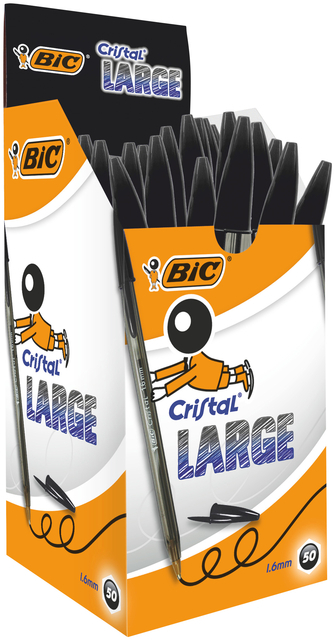 Balpen Bic Cristal Large Zwart