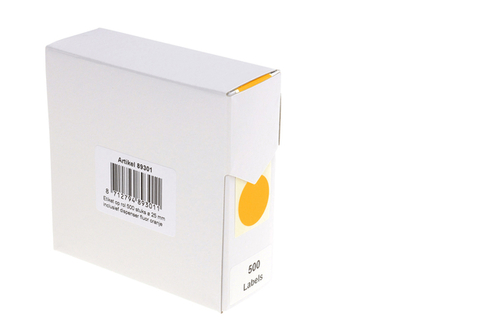 Etiket Rillprint 25MM 500st Op Rol Fluor Oranje