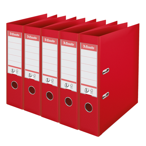 Ordner Esselte Vivida No.1 Multipack 75MM A4 5 Stuks Rood
