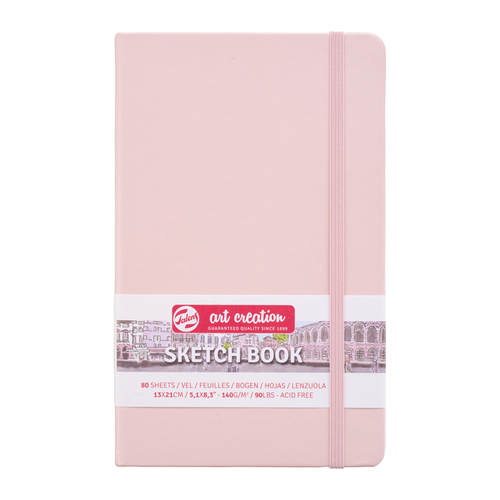 Schetsboek Talens Art Creation 80 Witte Vellen 140GR 130X210MM Roze