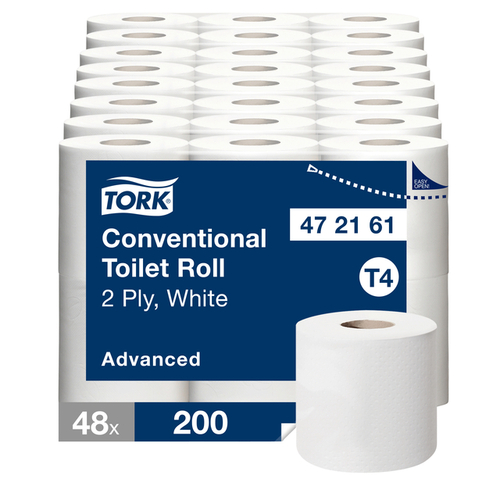 Toiletpapier Tork T4 Advanced 2-Laags 200 Vel Wit 472161