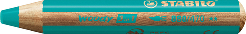 Kleurpotloden Stabilo 880 Woody 3 In 1 Multitalent Turquois