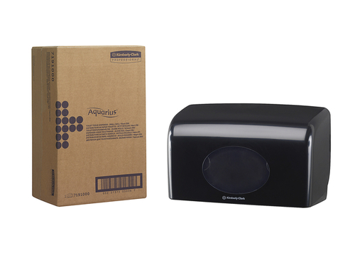 Toiletpapierdispenser Aquarius Duo Voor Kleine Rollen Zwart 7191