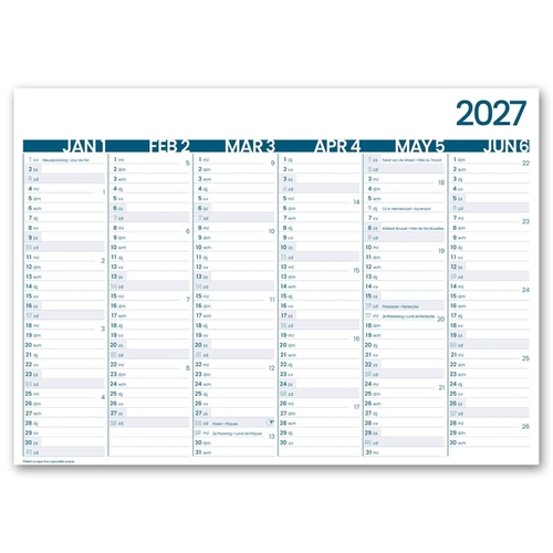 6-Maandkalender 2027 Inni Groot Memento 430X320MM