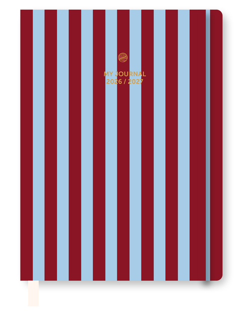 Schag26 A-Journal Strepen Blauw Bordeaux 18-M FSC