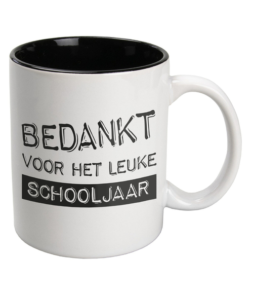 Black En White Mugs Bedankt Einde Schooljaar