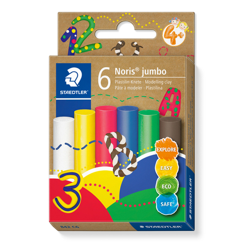 Boetseerklei Staedtler Noris Jumbo Set À 6 Kleuren