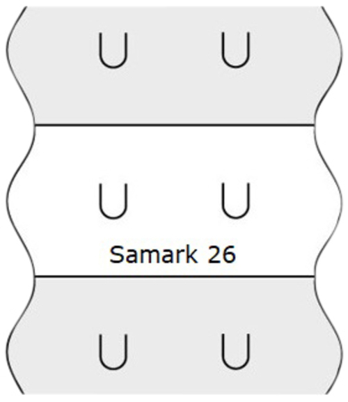 Prijsetiket 12X26MM Sato Samark Afneembaar Wit