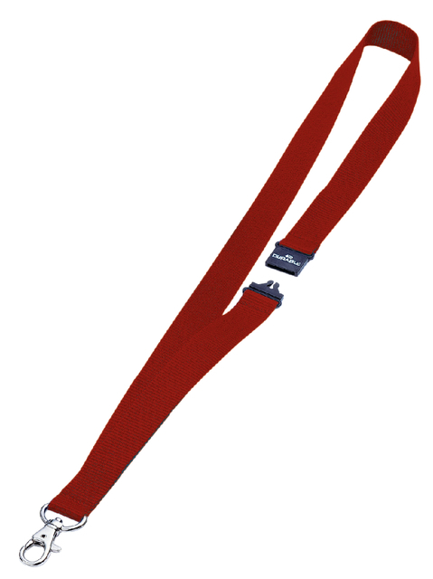 Textielkoord Durable 8137 Met Karabijnhaak Rood