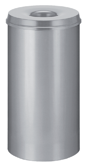 Papierbak Met Vlamdover Vepabins 50Liter 33.5CM Grijs