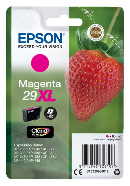 Inktcartridge Epson 29XL T2993 Rood