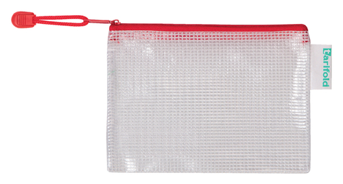 Opbergtas Tarifold Met Rits 160X110MM PVC Rood