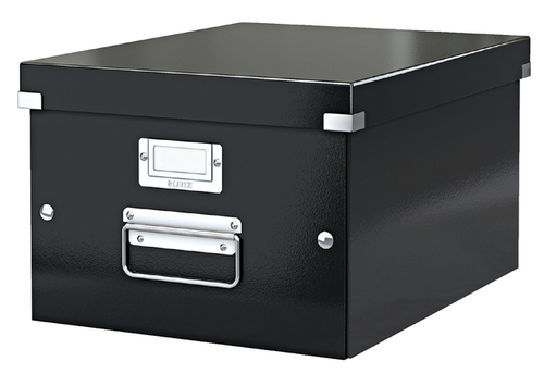 Opbergdoos Leitz Click & Store Wow Middel Gerecycled Karton 281X200X370MM Zwart