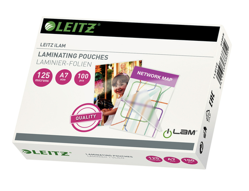 Lamineerhoes Leitz Ilam A7 2X125Micron Eva 100 Stuks