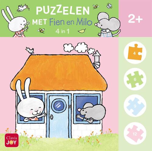 Puzzelen met Fien en Milo. 4-in-1-puzzel