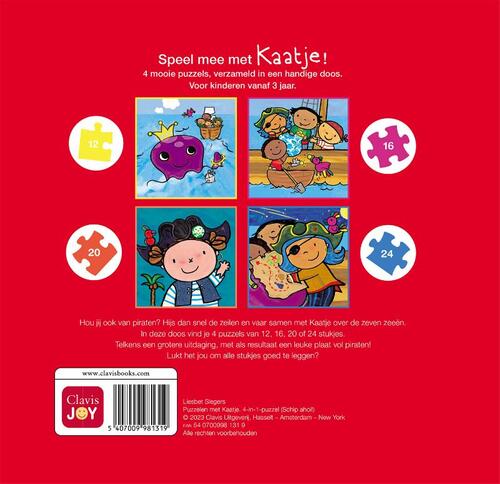 Puzzelen met Kaatje. 4-in-1-puzzel (Schip ahoi!)
