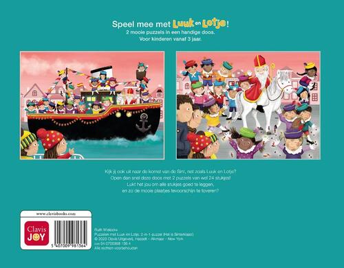 Puzzelen met Luuk en Lotje. 2-in-1-puzzel Sinterklaas