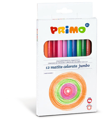 PRIMO * Box met 12 jumbo kleurpotloden