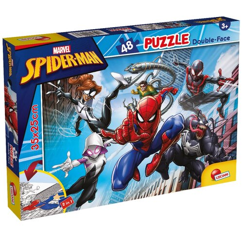 Marvel Spiderman puzzel - kleurplaat 48 stukjes