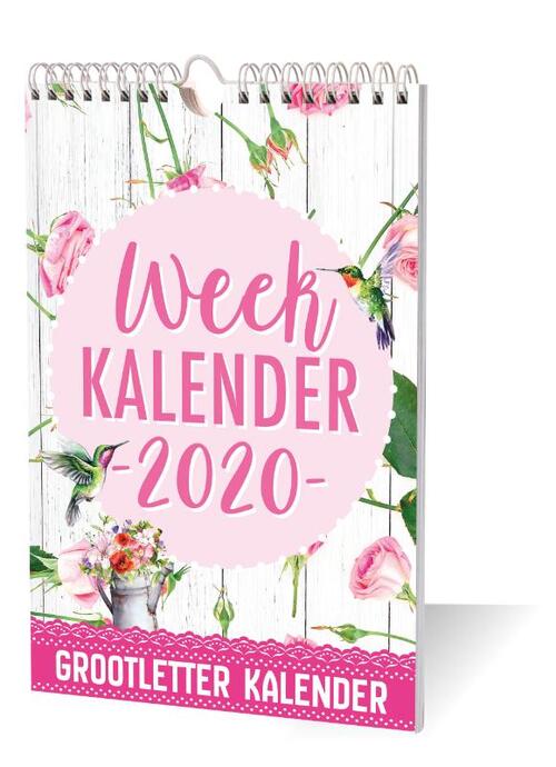 Weekkalender 2020 Grootletter Bloemen - FSC Mix Credit