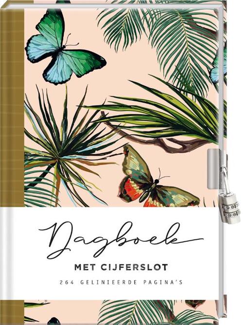 Dagboek met cijferslot voor volwassenen - Butterfly