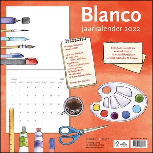 Blanco maandkalender 2022