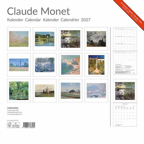 Claude Monet maandkalender 2027