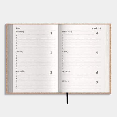 Luxe Schoolagenda 2026-2027 ±A5 Kurk