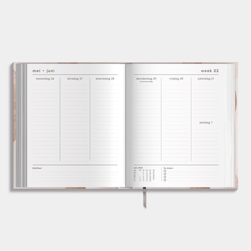 Planner Luxe D5 25/26 Abstract oudroze