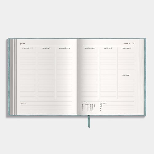 Luxe Weekplanner 2026-2027 A5+ Suedelook