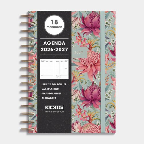 18 Maanden Agenda 2026-2027 A5 Tropische Bloemen