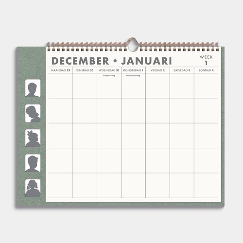 Familieplanner 2026 A3+ Groen