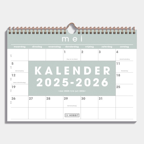 Maandkalender D2 25/26 Grijsgroen