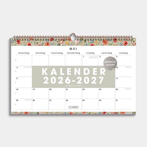 Maandkalender Schooljaar 2026-2027 A3 Vintage Bloemen