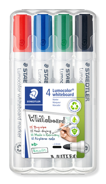 Whiteboardmarker Staedtler Lumocolor 351 Set À 4 Stuks Standaard Assorti