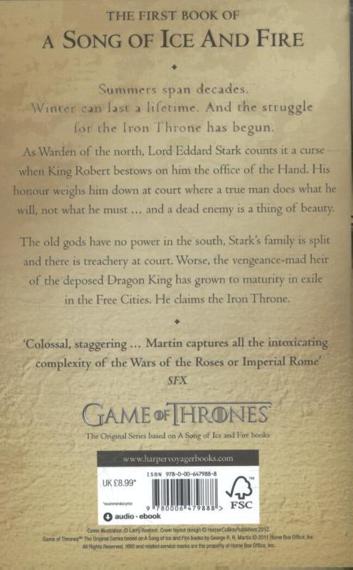 A Song of Ice And Fire 1 - A Game of Thrones