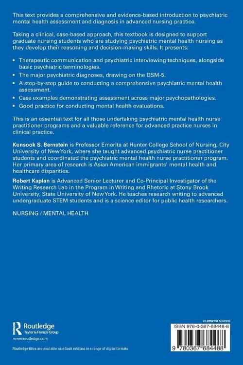 Psychiatric Mental Health Assessment and Diagnosis of Adults for Advanced Practice Mental Health Nurses