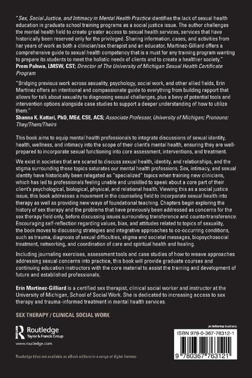 Sex, Social Justice, and Intimacy in Mental Health Practice