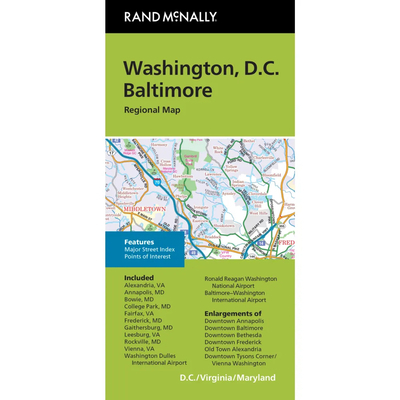 Rand McNally Washington DC/Baltimore MD Regional Map