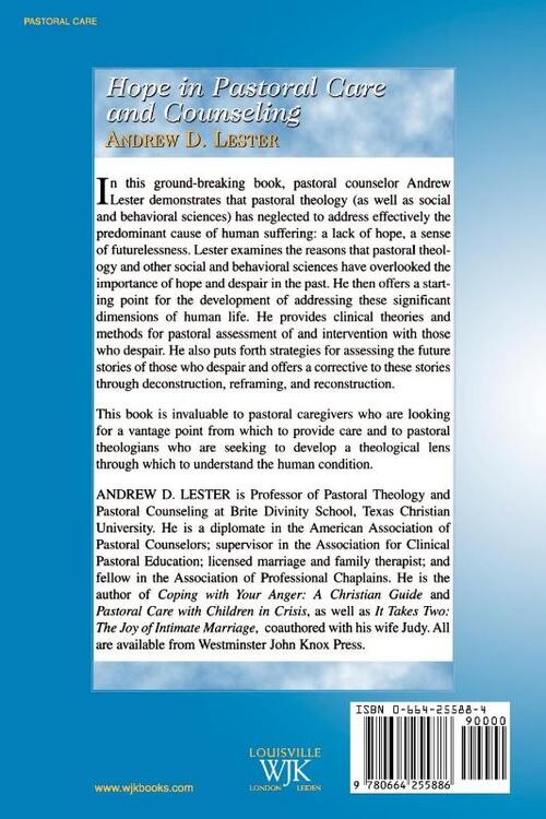 Hope in Pastoral Care and Counseling