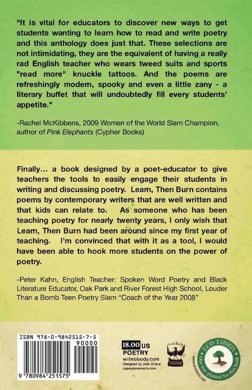 Learn Then Burn, A Modern Poetry Anthology for the Classroom