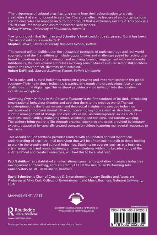 Managing Organizations in the Creative Economy